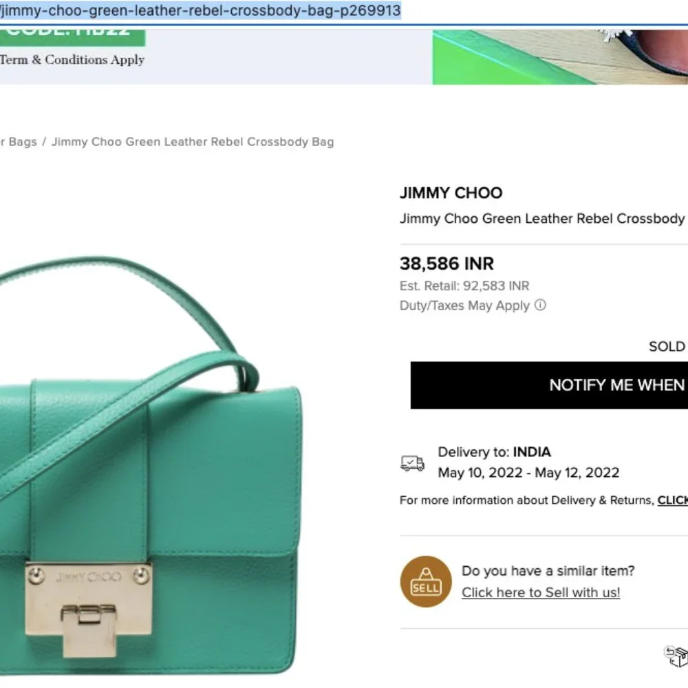 Authentic Jimmy Choo Rebel Crossbody Bag in grape - Picture 13 of 13